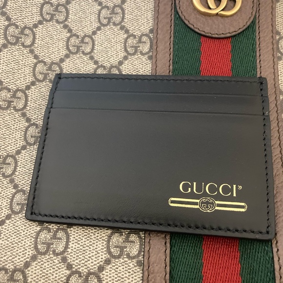 💖 BNEW Gucci Plutone Calfskin Leather Card Holder - Picture 4 of 5